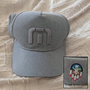 TravisMathew Gray Golf Hat Snapback Adjustable - Native American Patch Side